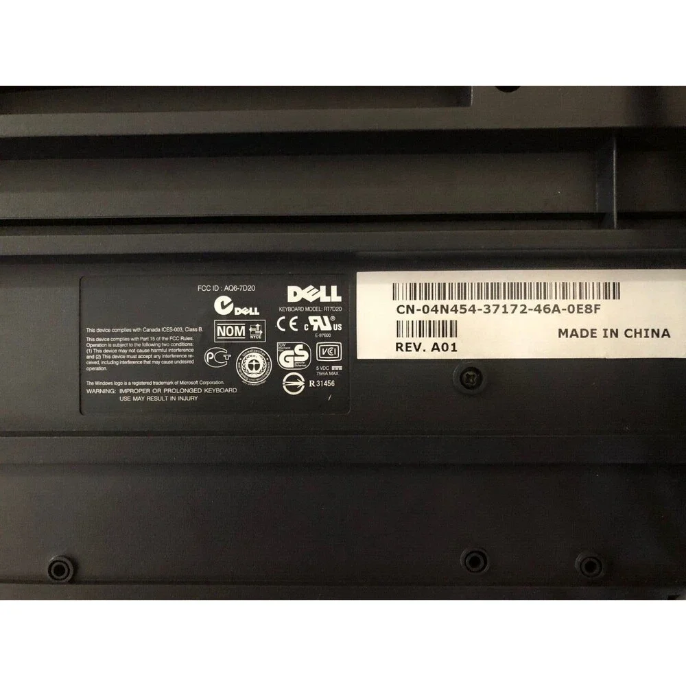 Dell Clicky PS/2 Wired Computer Keyboard Model RT7D20‎